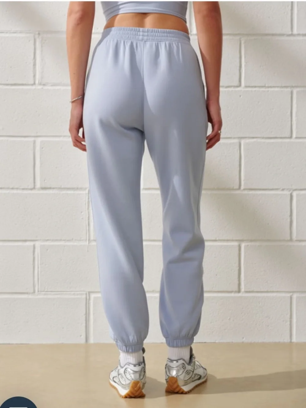 Abercrombie & Fitch YPB neoKNIT Light Heather Gray Sweatpants sz M - Picture 7 of 8